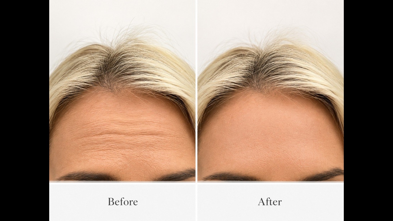 Glabella botox before/after