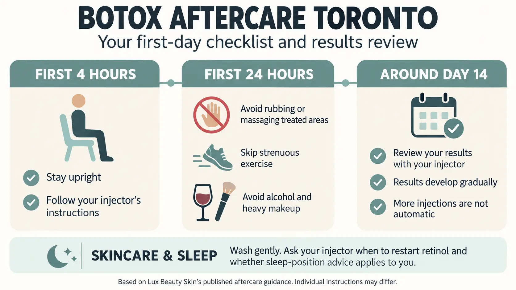 botox aftercare instructions